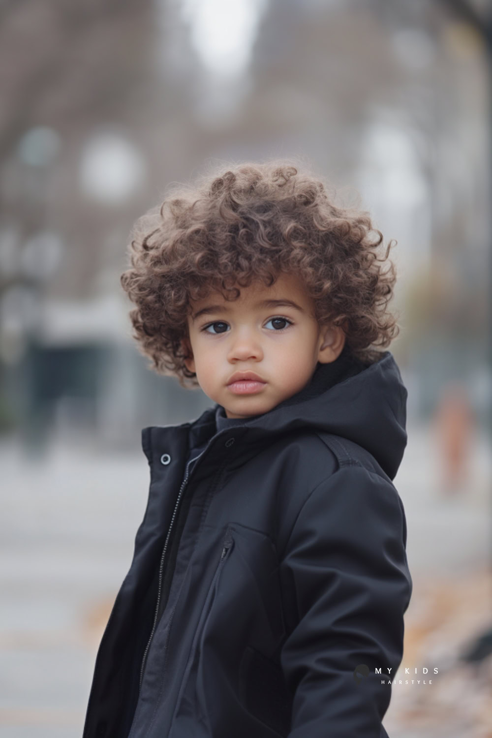 Curly Top with Shaved Sides